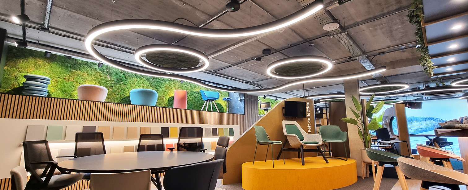 Arlico Banner Architectural Contemporary Office Ligthting Wavy Office Lights