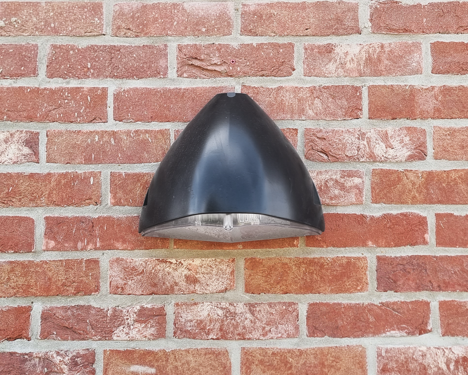 VE Value Engineered Lighting Low Cost Triangle Fin Outdoor Wall Light Exterior Student Accomodation