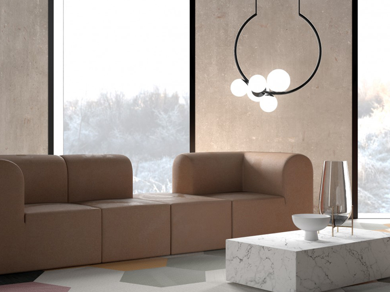 LU OHM Round Opal Glass Cluster Bubble Chandeleir Light Boutique Chic Chandelier