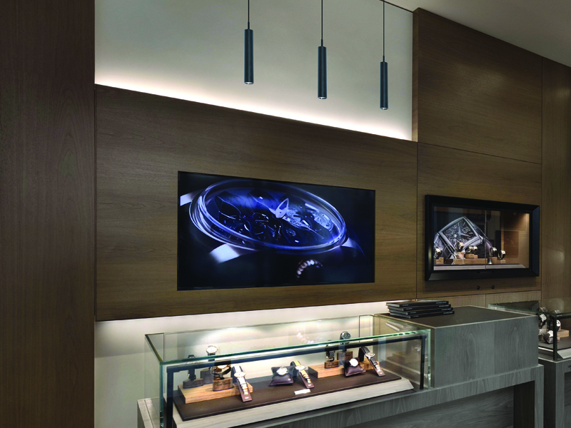 ES Stylo Low Voltage Black Slim Tube Pendant Retail Display Lighting
